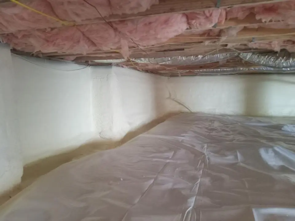 Crawl space encapsulation with closed-cell spray foam for Attic Insulation in Chickasha
